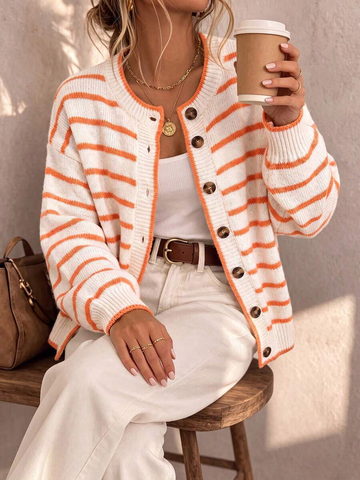 Bella - Striped Knit Cardigan