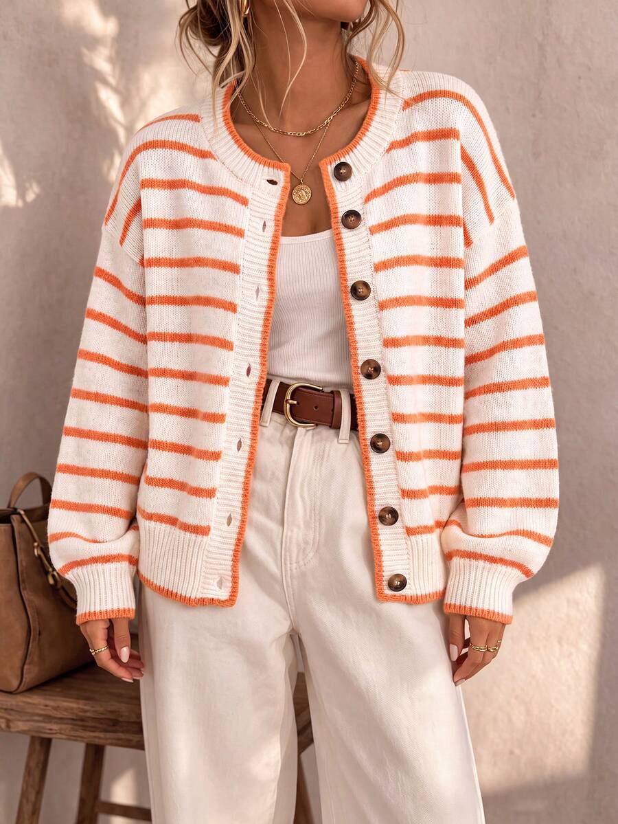 Bella - Striped Knit Cardigan