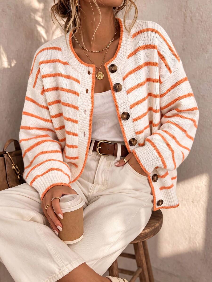 Bella - Striped Knit Cardigan