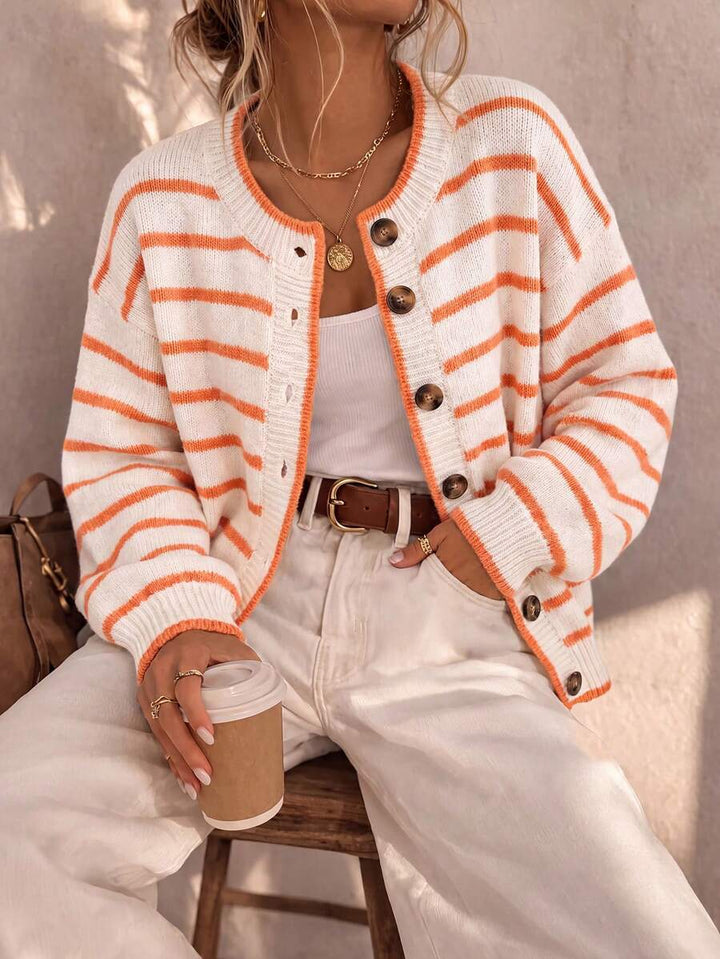Bella - Striped Knit Cardigan