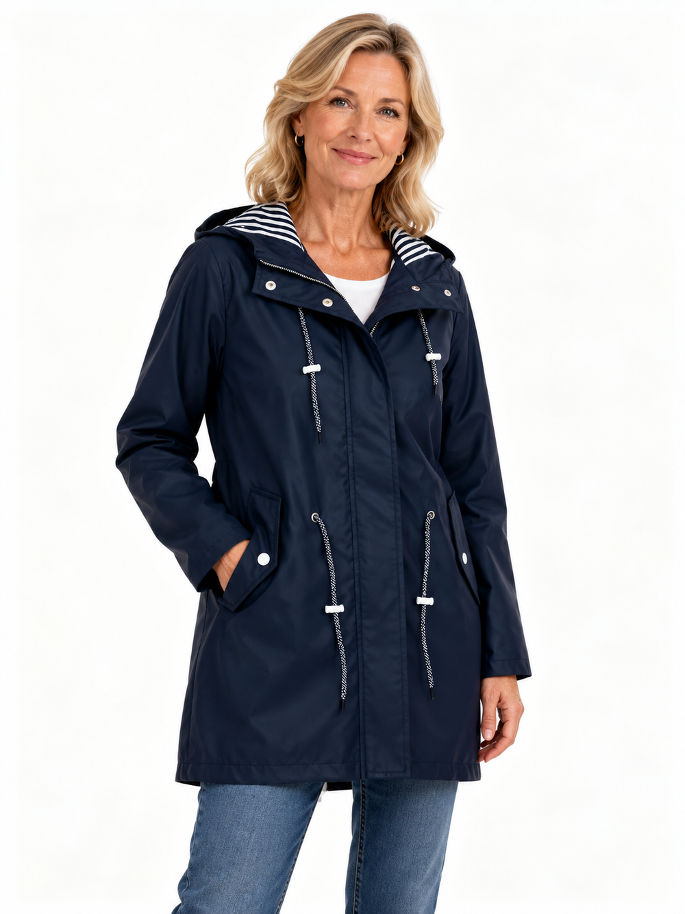 Luise I Parisian Parka Lightweight Hooded Rain Jacket